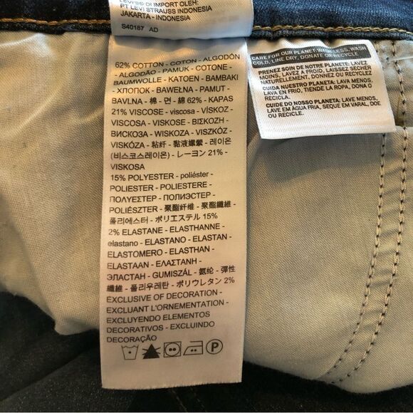 LEVIS - 🌺HP X 11 🌺 NWT -L Sz 24W Plus Size 721 Hi-Rise Skinny Distressed Jeans - Picture 13 of 16